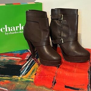 Charles by Charles David Dark Brown Heeled Boots